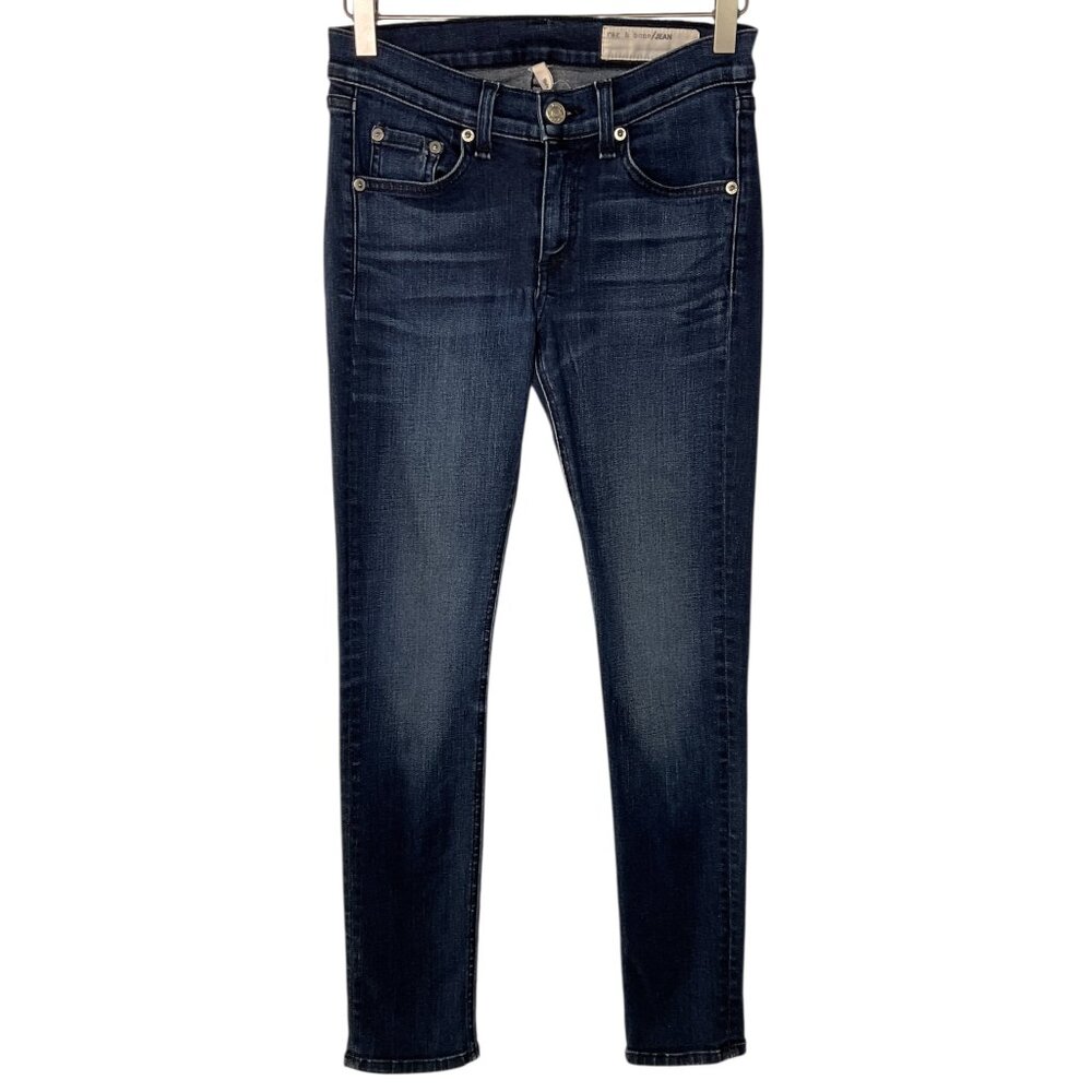 Rag & Bone Blue Southport Dark Wash Skinny Capri Jeans 25